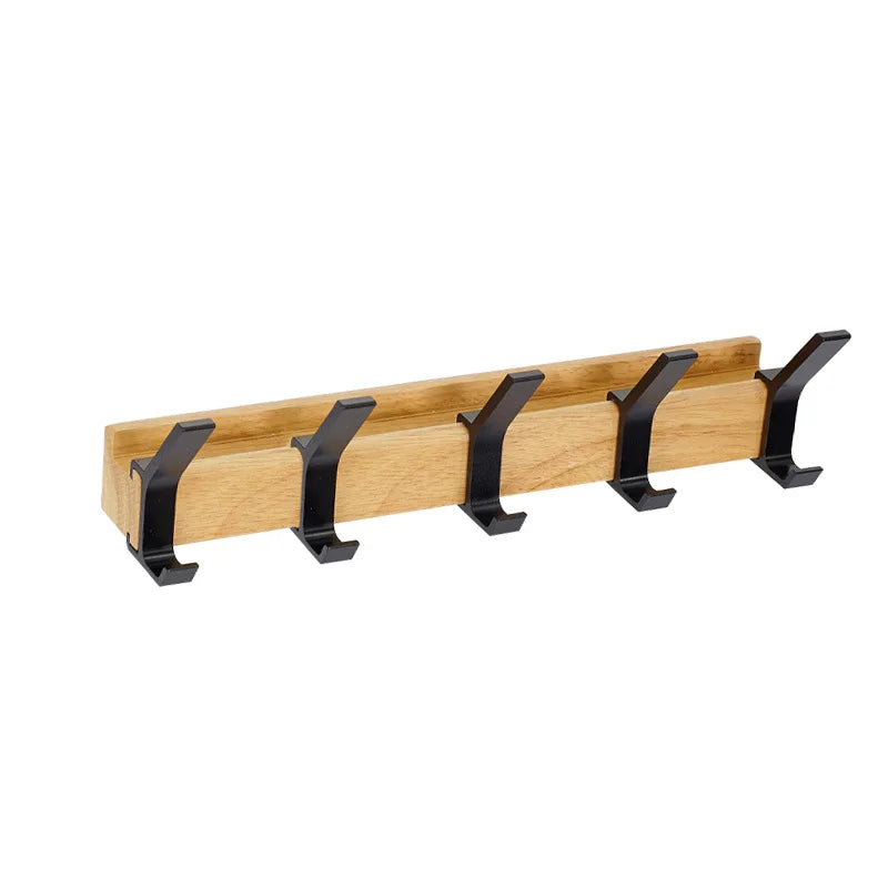 Wall-mounted coat rack with adjustable double hooks | Space-efficient storage | Adjustable double hooks | Nordivo