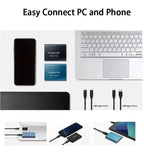 External SSD with 128GB | Quick Data Backup | USB C Connection | DataPulse