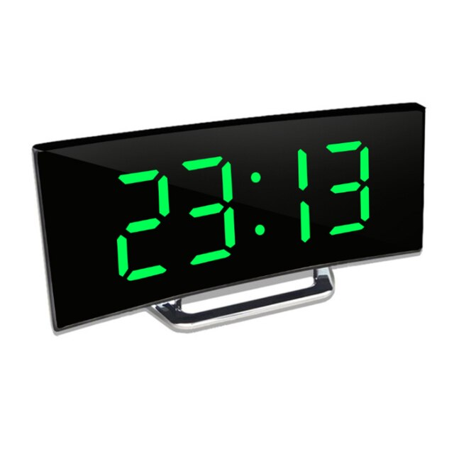Curved LED Digital Alarm Clock | Auto Brightness | Temperature Readout | Lumiclock