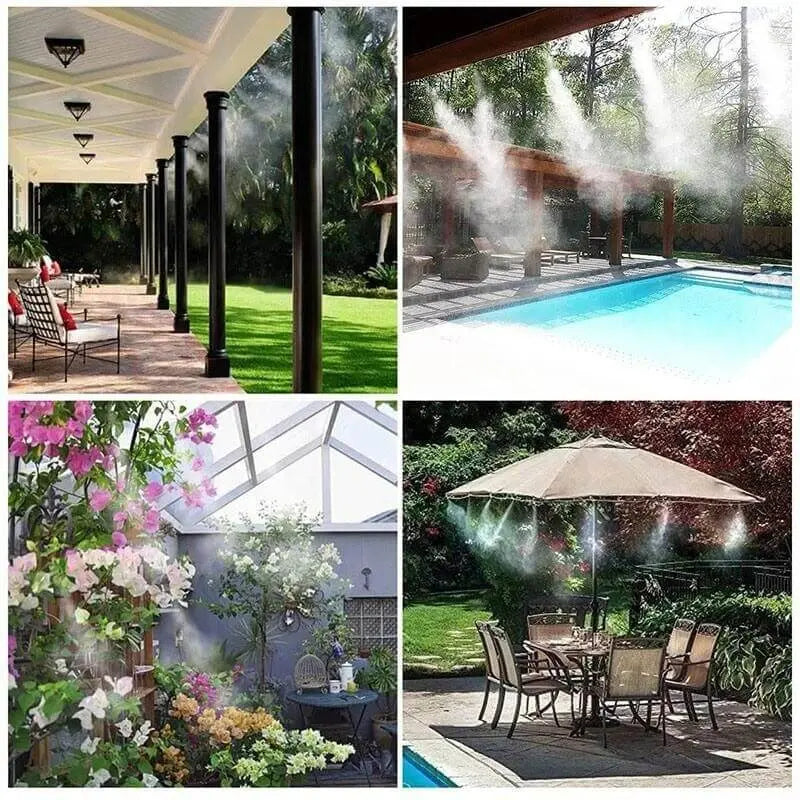 Irrigation System | Automatic Fine Mist Sprayer | Bendable Hose Guide | AquaMisto