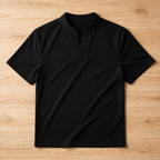StratoFlex™ – Slim-Fit Performance Tee with Notched Stand Collar