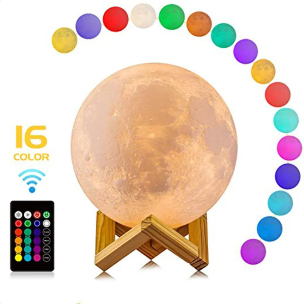 Wireless LED Rechargeable Table Lamp Magical Moon Lamp - Living Room | Nightstand Lamp