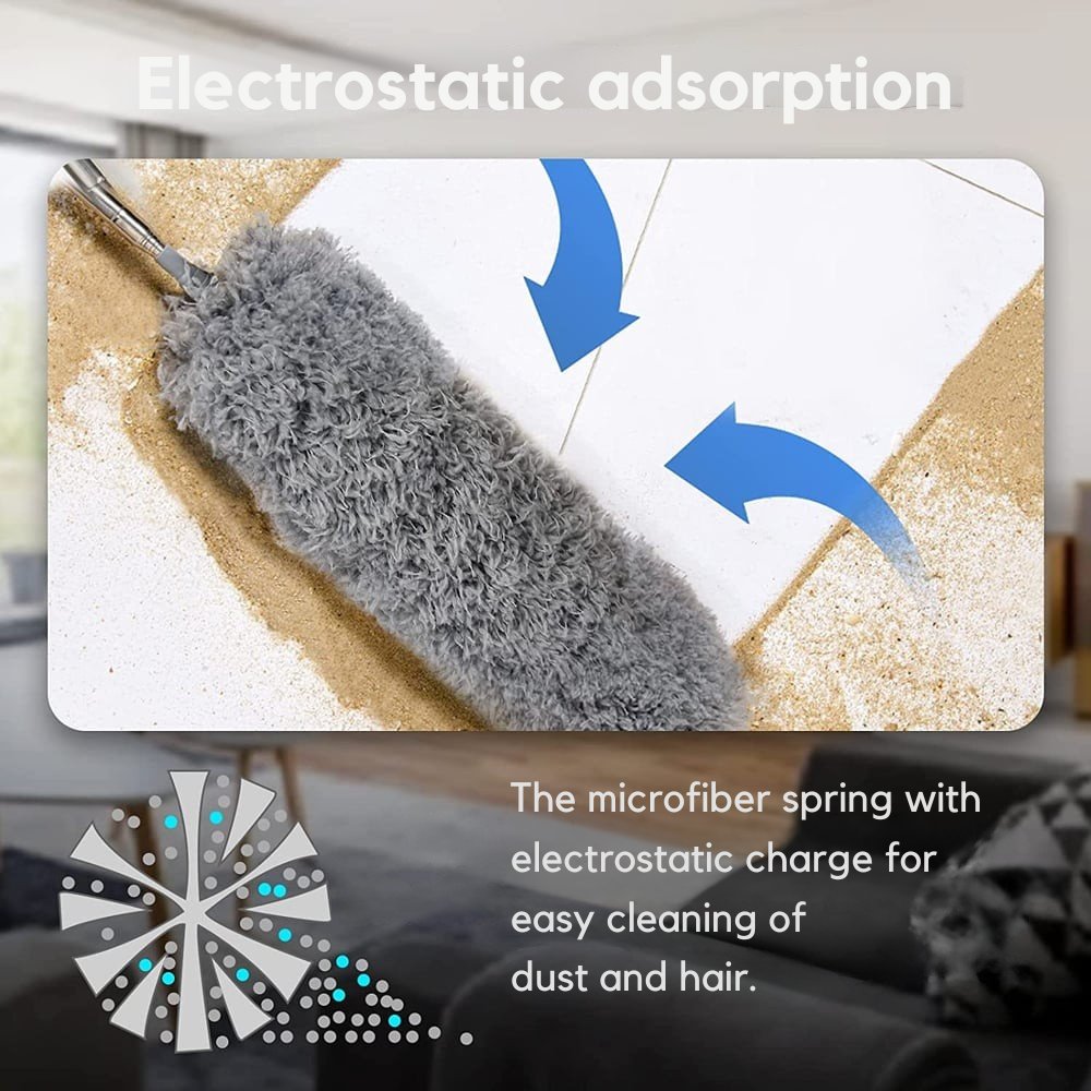 Telescopic Microfiber Duster | Extended Reach | Bendable Head | Washable | DustReach