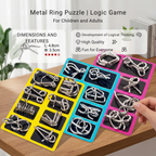 MindPulse™ Metal Ring Puzzle Set — Unlock Lightning-Fast Focus and Stress-Free Mental Power