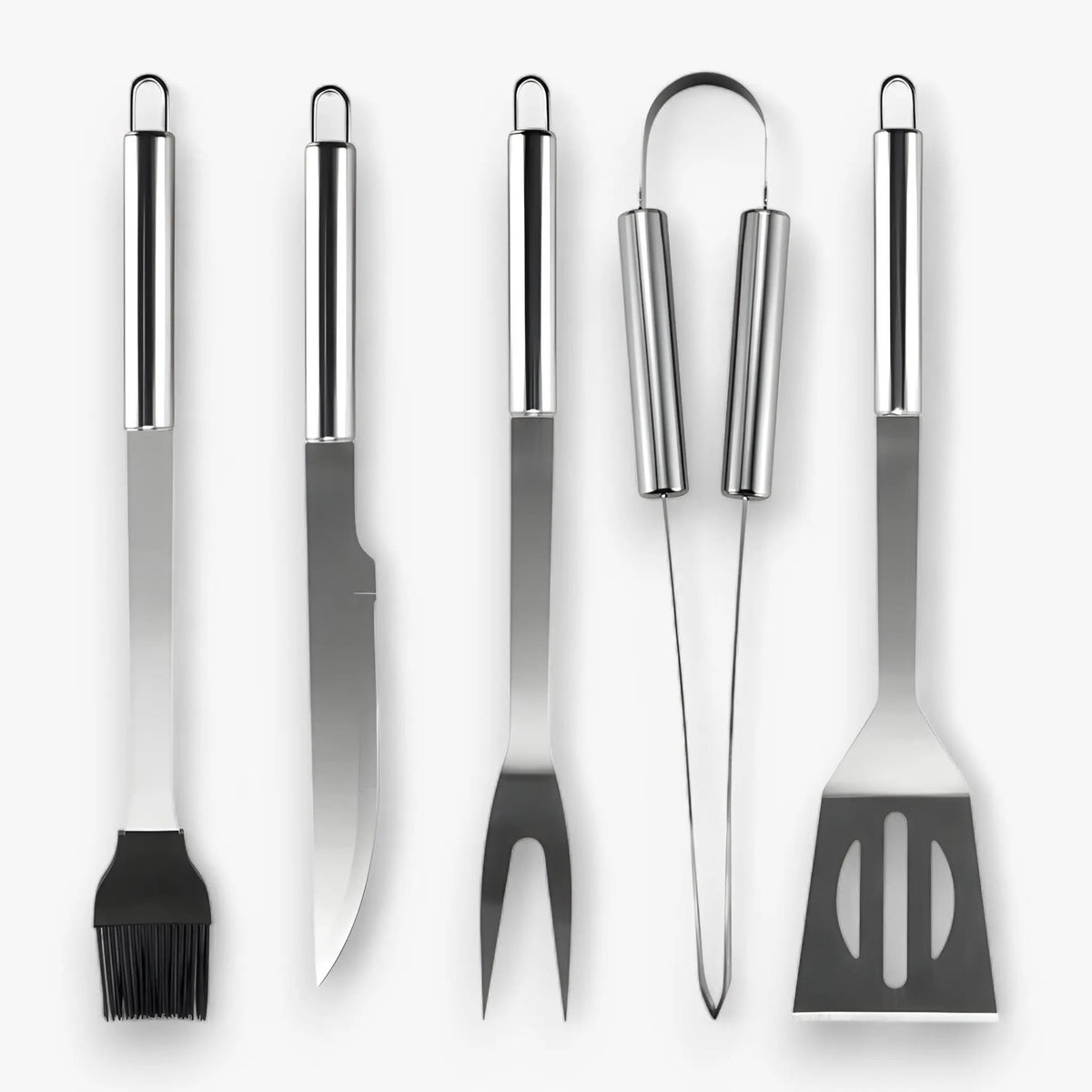 Stainless Steel Grill Tool Set | Includes Carrying Case for Travel | Safe Grip with Heat Shield | RostRanger