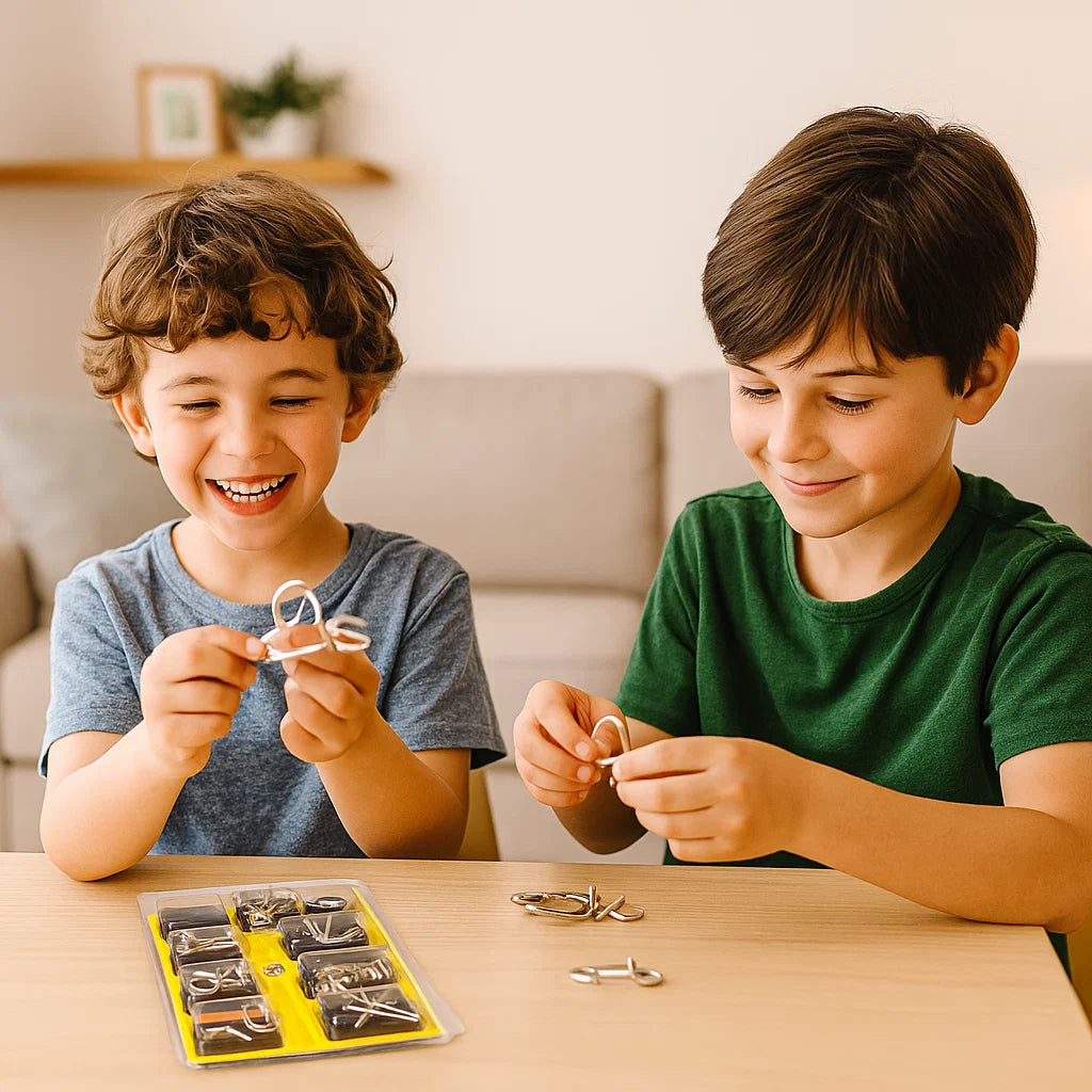 MindPulse™ Metal Ring Puzzle Set — Unlock Lightning-Fast Focus and Stress-Free Mental Power