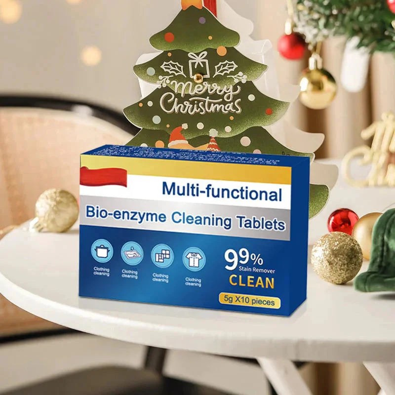 Organic Enzyme Cleaning Tablets | Lifts Stains, Dissolves Grease, Eliminates Odors | For Surfaces and Textiles | SensoClean