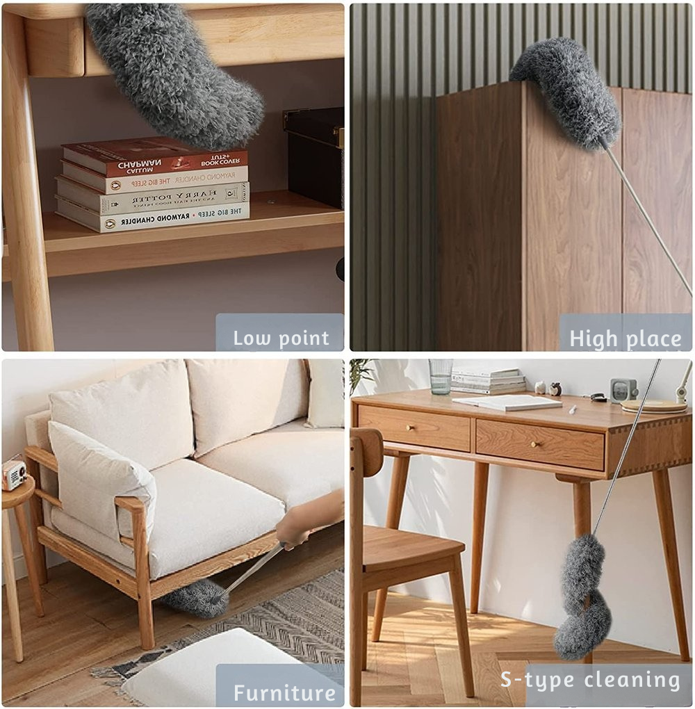 Telescopic Microfiber Duster | Extended Reach | Bendable Head | Washable | DustReach