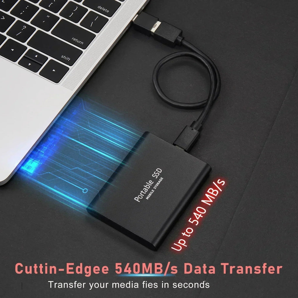 External SSD with 128GB | Quick Data Backup | USB C Connection | DataPulse