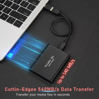 128GB External SSD | Up to 550 MB/s Read/Write Speeds | Shock Resistant | Nexdrive