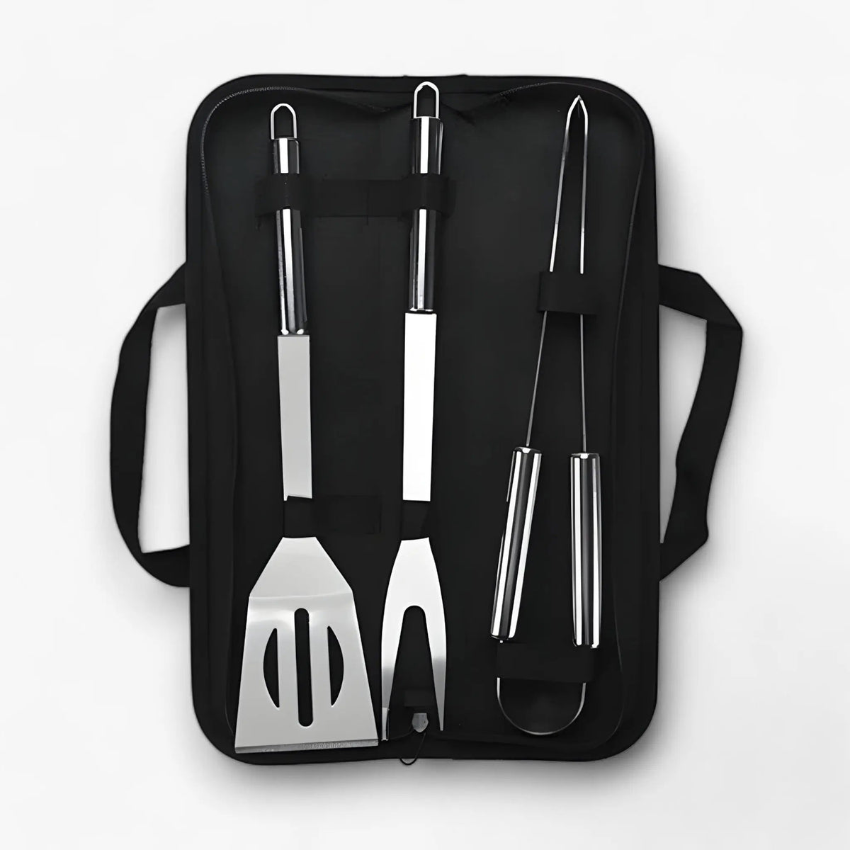 Stainless Steel Grill Tool Set | Includes Carrying Case for Travel | Safe Grip with Heat Shield | RostRanger