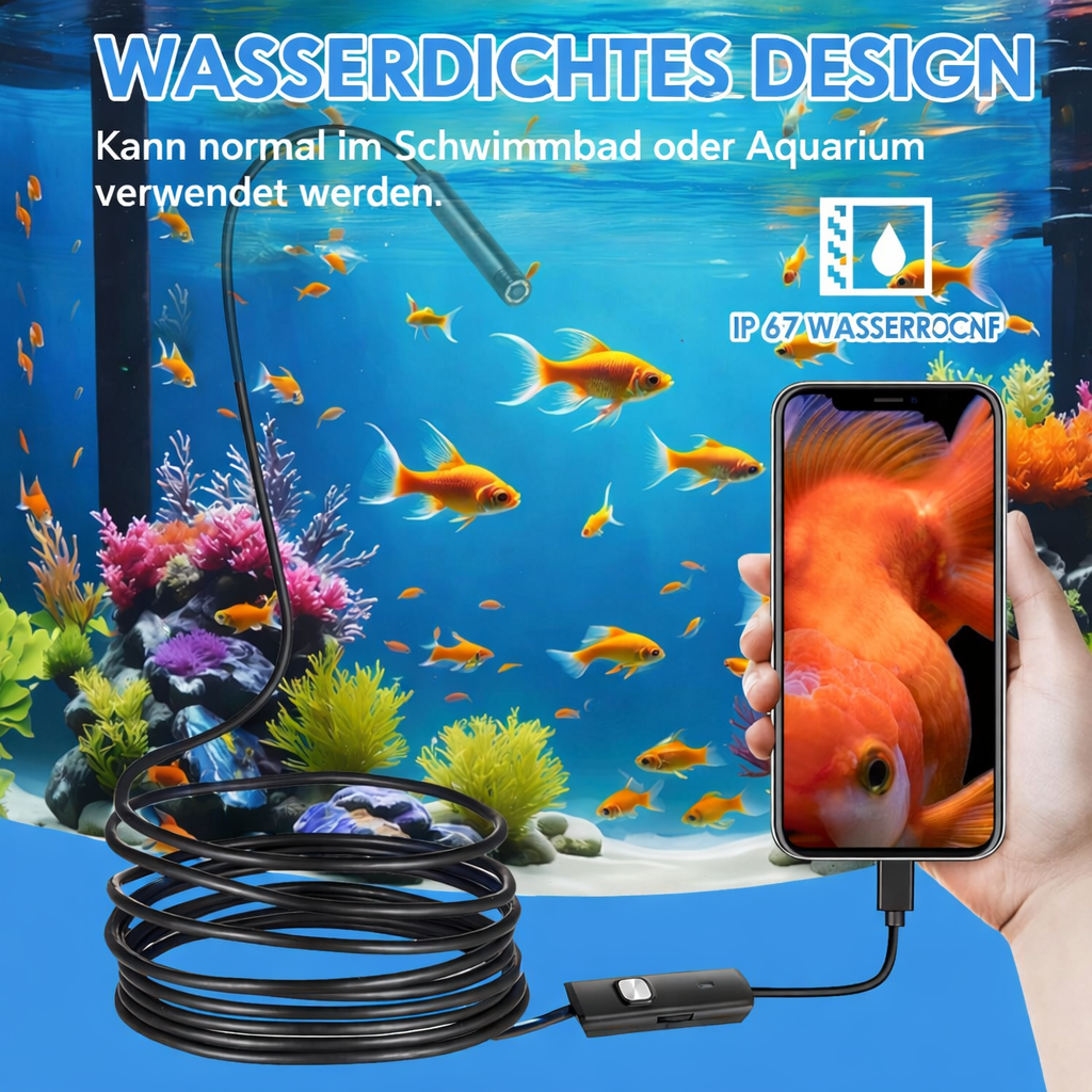 Endoscope Camera | High-Resolution Inspection | 5.5 mm Probe, Waterproof