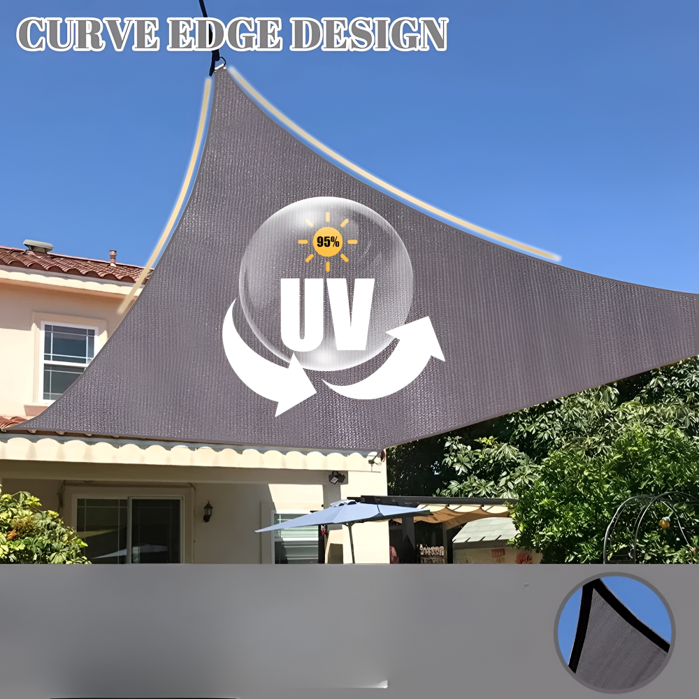 Rectangular Sun Sail | Waterproof Polyester Fabric | Durable with Rope Fastening | UV Protection
