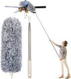 Telescopic Microfiber Duster | Flexible Head & Washable | Extendable to 250 cm