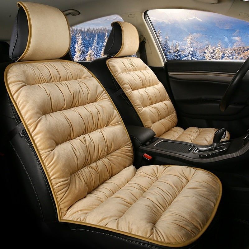 Car Seat Cover | Ultra Comfort Cushioned Plush | Universal Non-Slip Seat Protector | Luxurious Feel