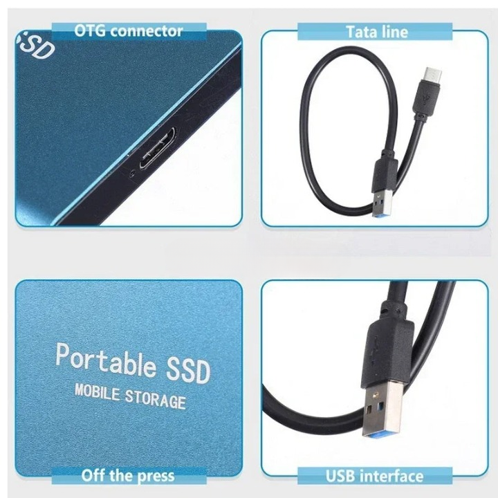 Portable SSD | 128GB High-Speed Storage | USB-C | Compact Design