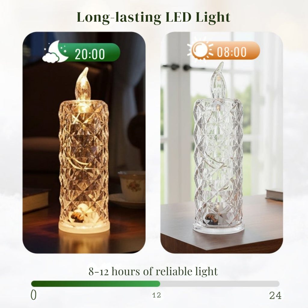Lumiara™ Crystal Candle Pillars — Safe, Stunning Glow That Transforms Your Space Instantly