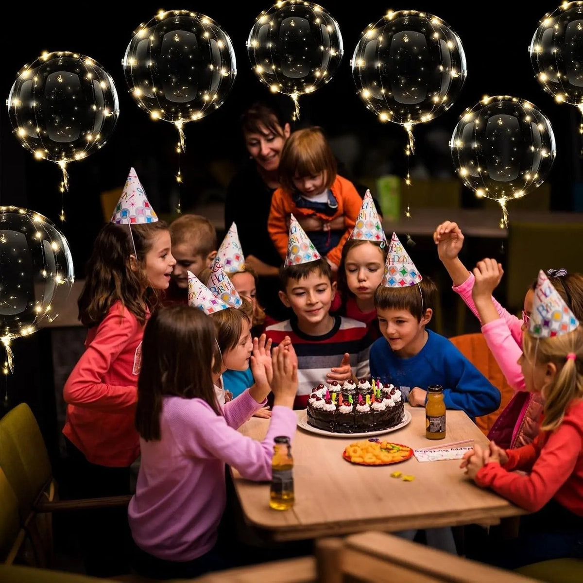 Balloon with 10 Pieces | Warm White Glow Ambience | Battery Powered | LumiGlobe