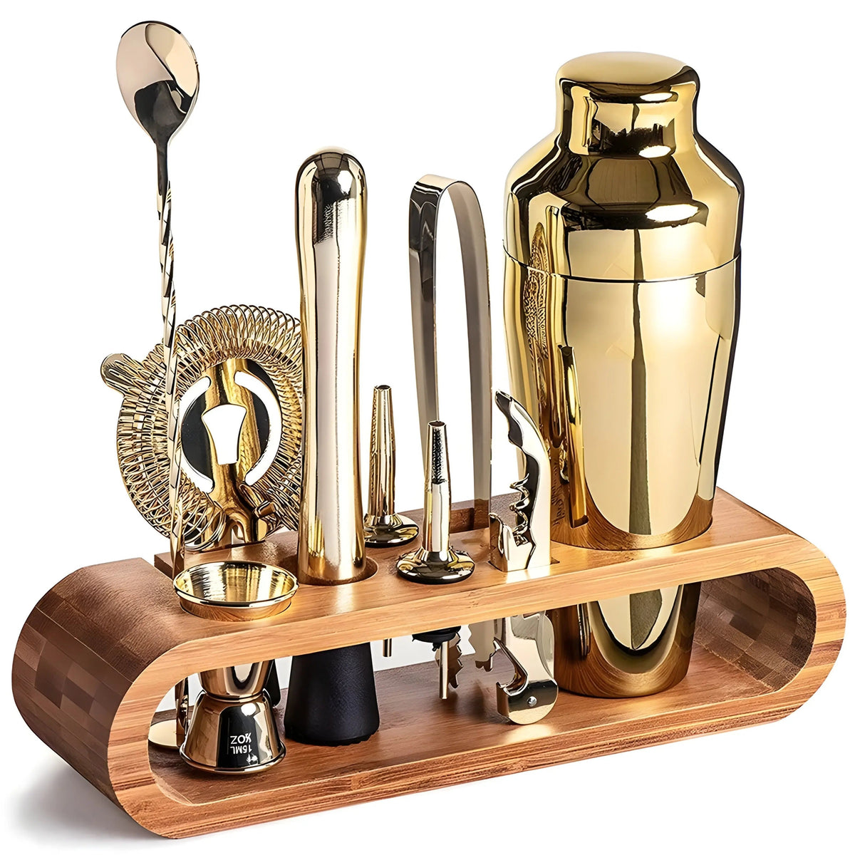 10-piece cocktail set | bamboo holder | bar tools | MixBar