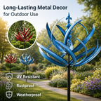 Weather Vane | Lotus-Shaped Metal Wind Spinner | Rustproof | Windbloom