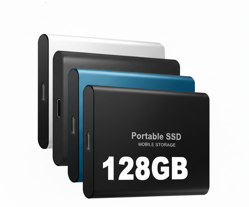 128GB External SSD | Up to 550 MB/s Read/Write Speeds | Shock Resistant | Nexdrive