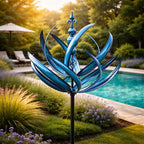 Weather Vane | Lotus-Shaped Metal Wind Spinner | Rustproof | Windbloom