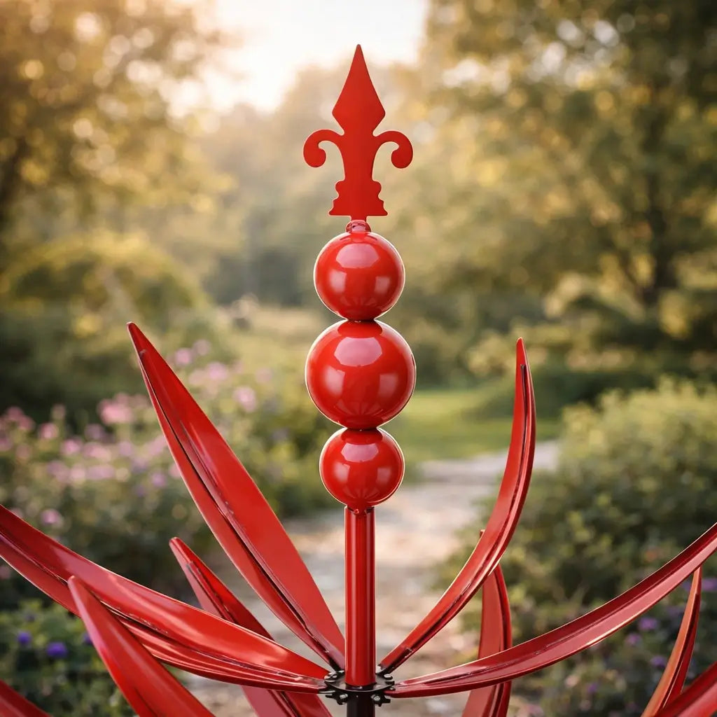 Weather Vane | Lotus-Shaped Metal Wind Spinner | Rustproof | Windbloom